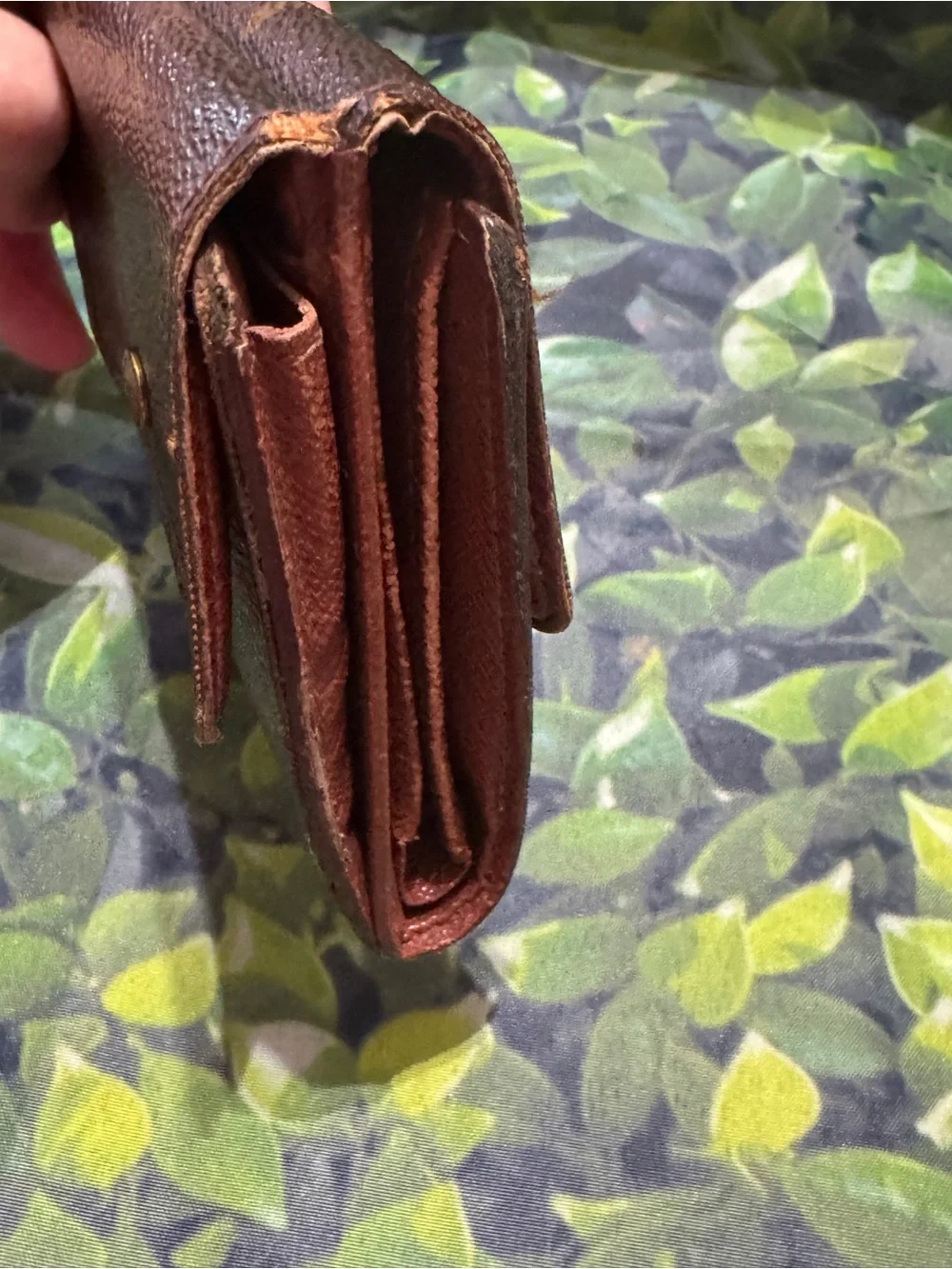 Louis Vuitton Brown Monogram Compact Wallet with Snap